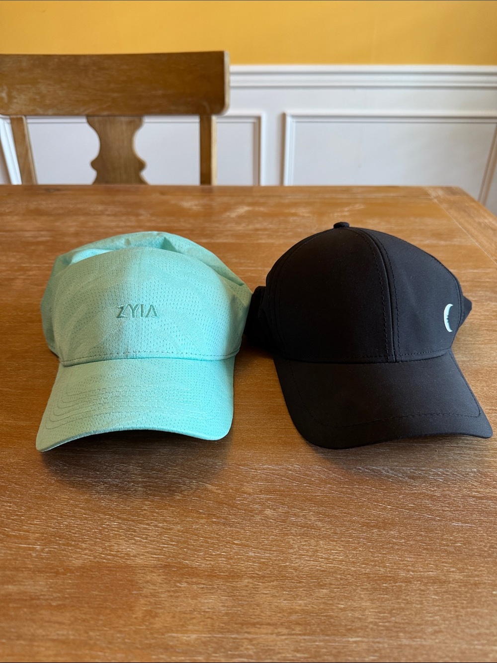 ZYIA Mint and Black Performance Caps